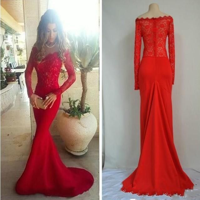 Mermaid Style Elegant Red Carpet Dresses Long Sleeve New Oscar Style Prom Dresses Real Photo Formal Celebrity Evening Gowns 152 From Cqjie4567 55 Dhgate Com