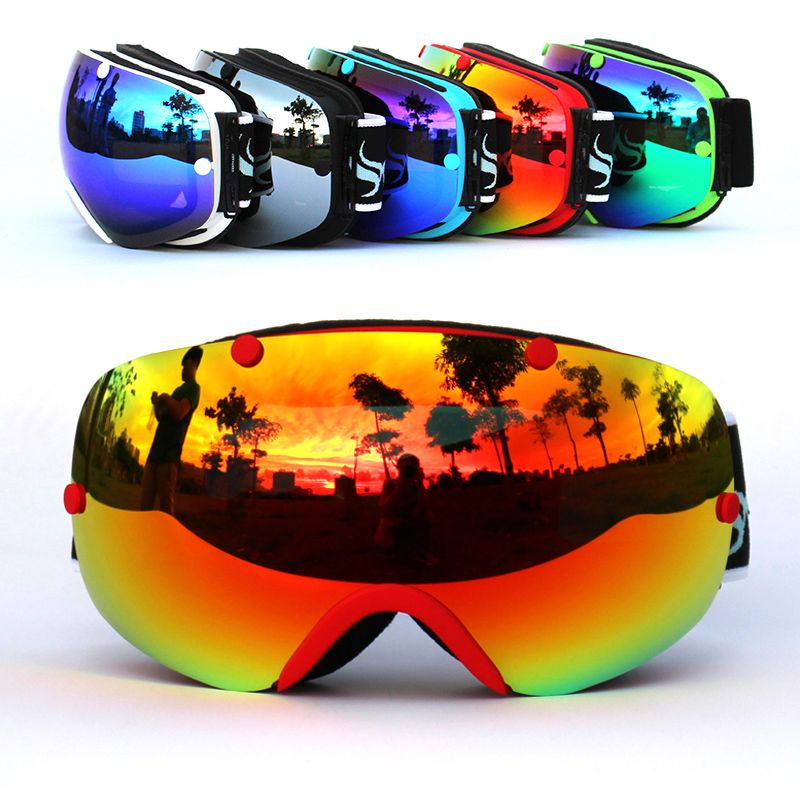 2021 Professional Double Dlayer Skiing Goggles Anti Fog Wind UV Ski
