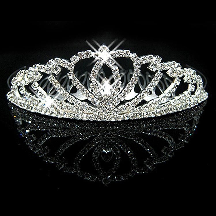 Rhinestones Crystals Bridal Tiaras Crowns Wedding Jewelry Girls Evening Prom Homecoming Party Shining Tiaras Hair Accessories 2015 CW003