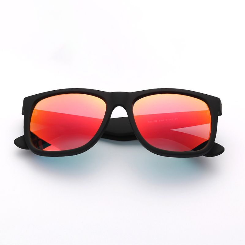 Matt black frame-red mirror lenses 622-6