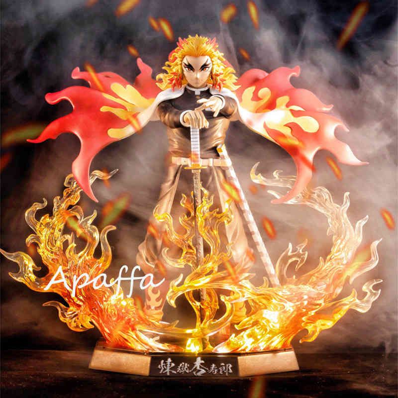 Acheter Pas Cher Nouveau cm Demon Slayer Anime Figure Rengoku Kyoujourou Pvc Action Figure Toys Gk Anime Kimetsu No Yaiba Figurine Toy K86 Du 74 3 Fr Dhgate