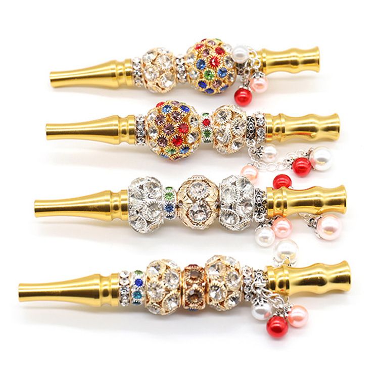Hookah Mouthpiece Aluminum Alloy Metal Mouth Tips With Bling