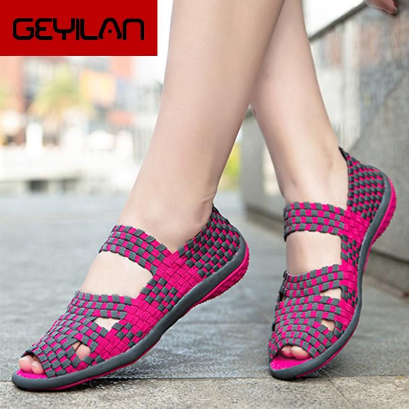 tela elástica Sandalias de mujer sandalias zapatos de mujer tela elástica Sandalias de mujer sandalias zapatos de mujer