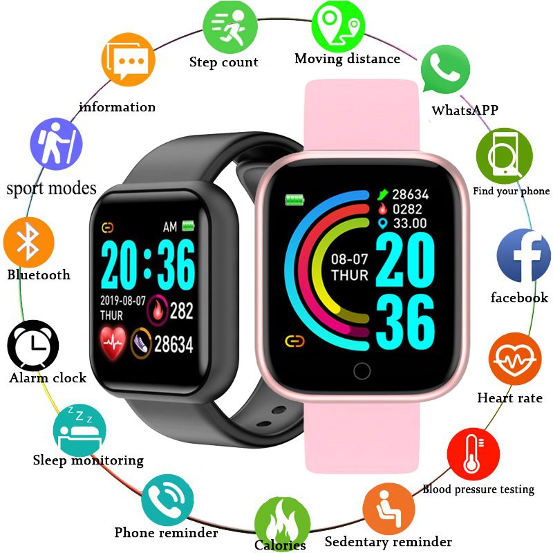 Armbanduhren intelligente Uhr Männer Frauen Smartwatch Herzfrequenz Blutdruckmonitor Fitness Tracker Armband für Android und iOS