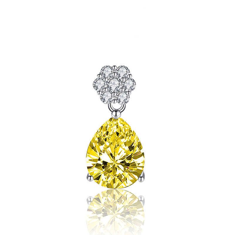 Diamante amarelo pingente único
