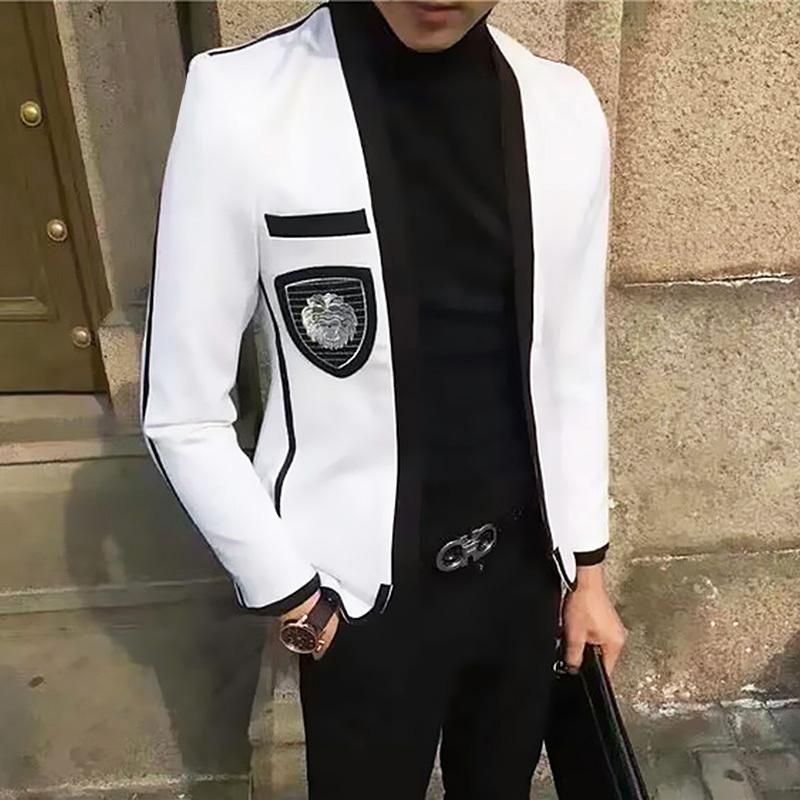 Men's Suits & Blazers Trend Single Product Leisure Time Then Hombre White Mens Blazer Jacket Teenagers Man's Suit Hairstyle Division Handsom Men's Suits & Blazers Trend Single Product Leisure Time Then Hombre White Mens Blazer Jacket Teenagers Man's Suit Hairstyle Division Handsom