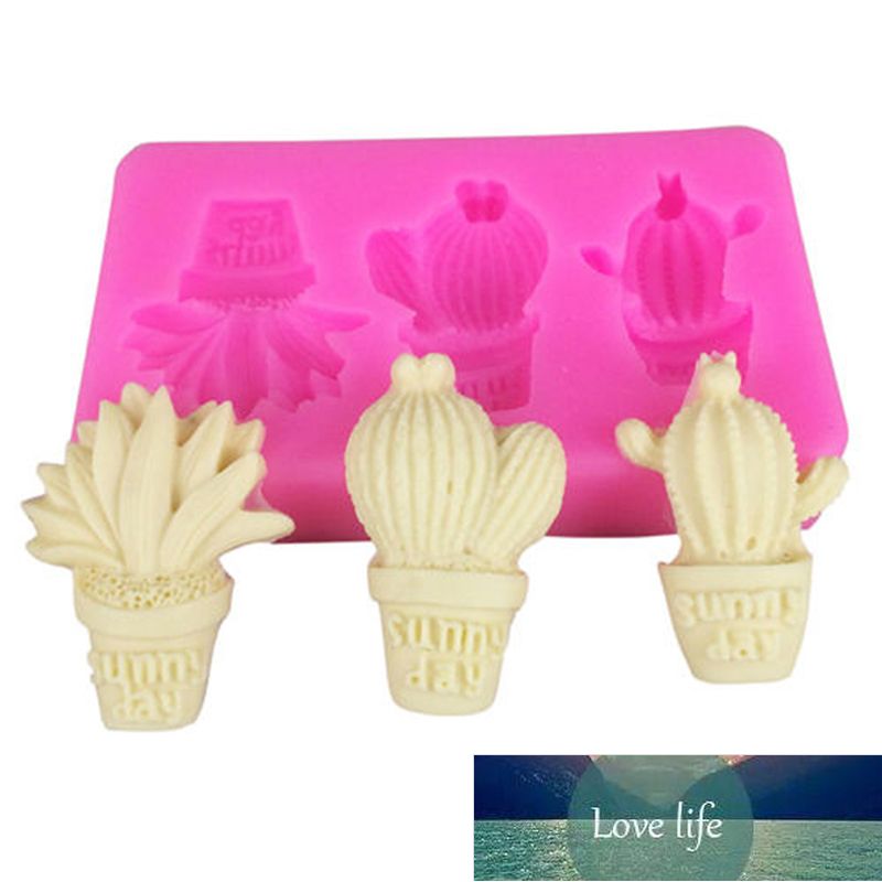 1PC Cactus Shape Silicone Lace Cake Mold Decorating Baking Tools Soap Clay Mold Paste Chocolate Moulds