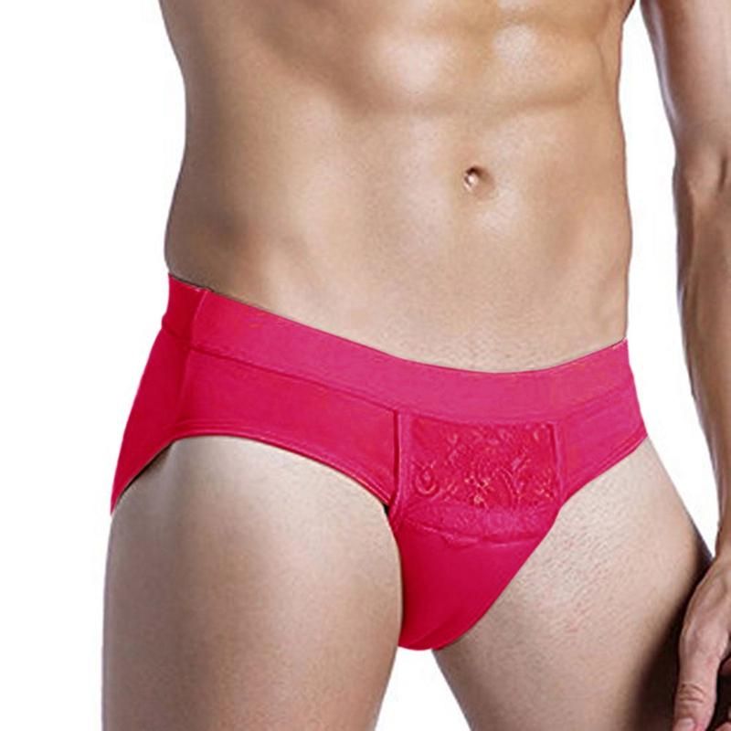 Calzoncillos sexy breve transpirable cd crossdressing bragas hombres ropa interior masculino calzones lencería
