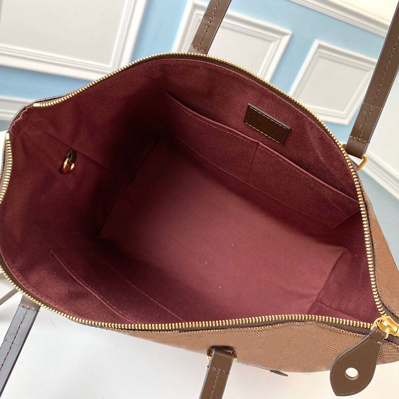 brown check designer bag