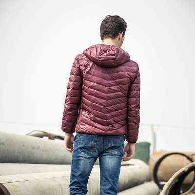 Male Hooded Wine Red