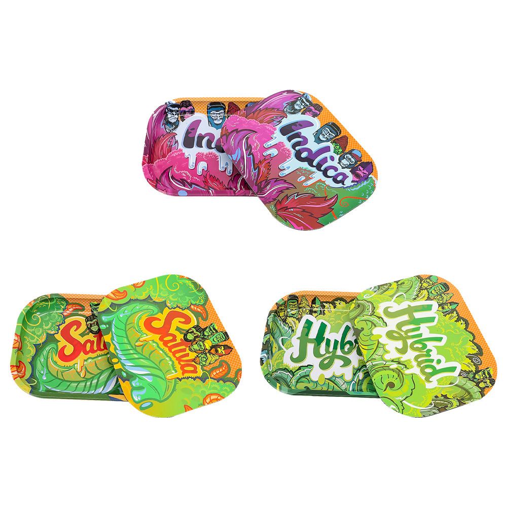 Multi Styles Smoking Metal Rolling Tray With Magnetic Lid ...