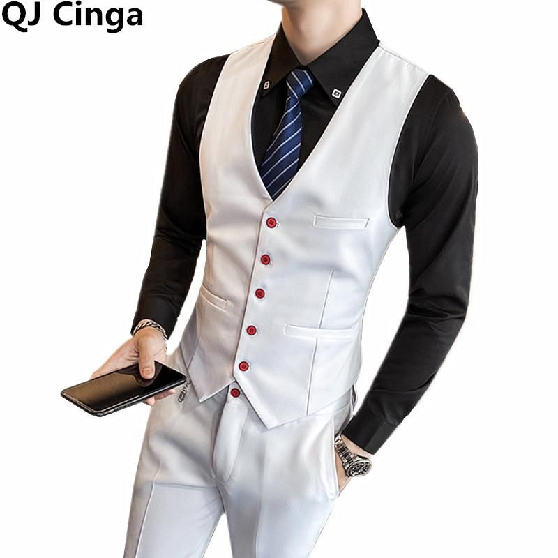 chaleco blanco hombre