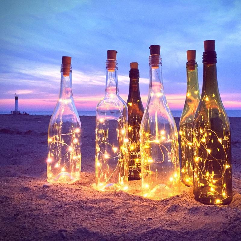 Details about   Wine Bottle Fairy String Lights Battery Powered Garland For Party Christmas 2M 