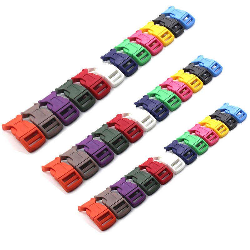 10pcs Plastic Side Release Buckle Paracord Bracelet Clips for