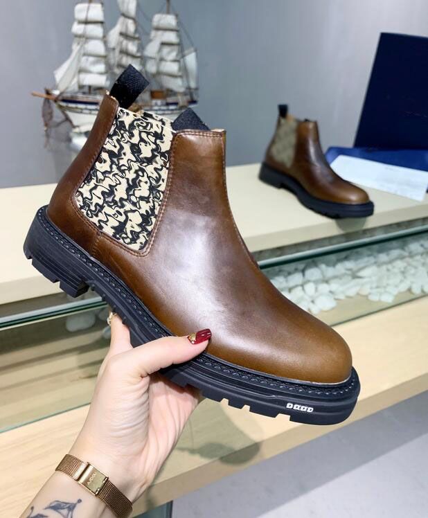 Winter Leather Boots Brand Catwalk 