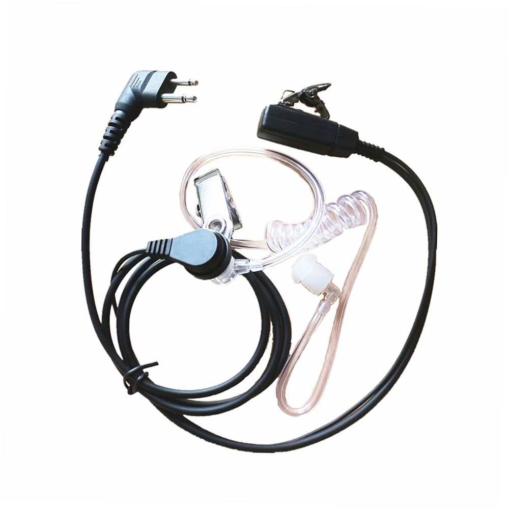 2 Pin Headset Mic Covert Acoustic Tube Earpiece for Motorola Radio Security US 