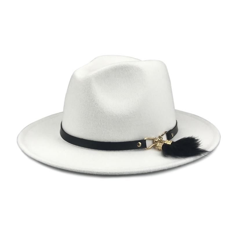 Witte trilby cap