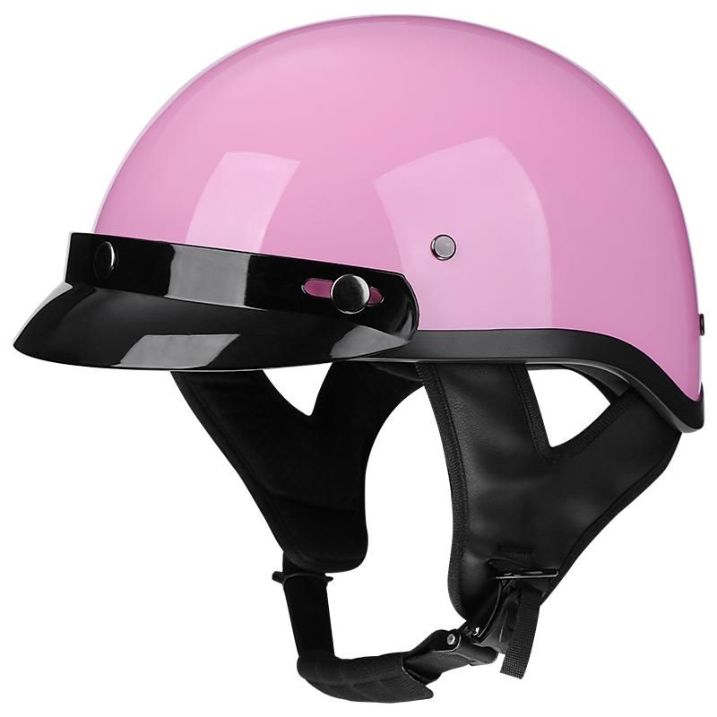 Cascos de motocicleta Mujeres Femme Motocycle Casco Estilo Medio Abierto Moto Vintage Motorbike