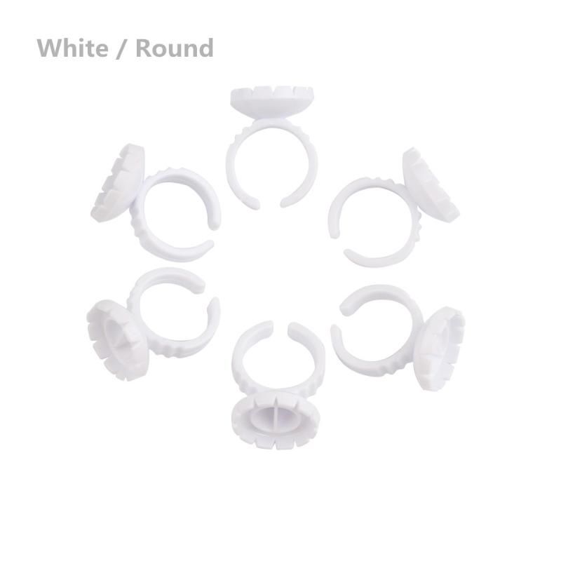 50pcs White Round