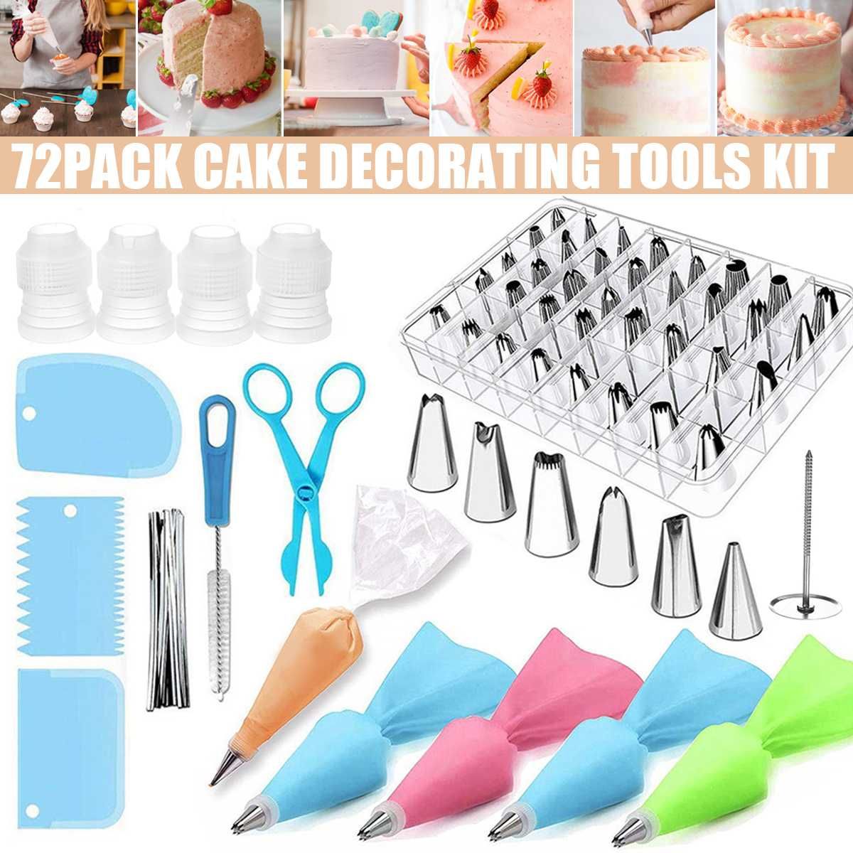 6 buses à pâtisserie et 1 poche à douille en silicone réutilisable, kit  professionnel d'accessoires de cuisson DIY pour décorer des cupcakes et des  muffins