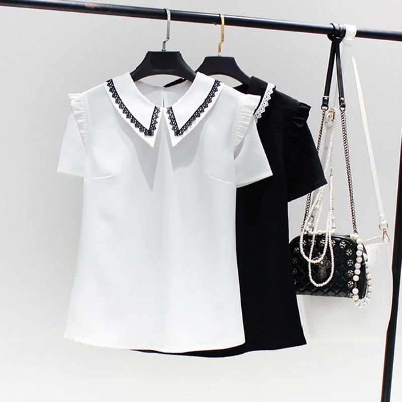 Compra Camisas Blusas Para Mujer 2021 Verano Estilo Japonés Temperamento De  Color Sólido Cuello Muñeca Blusa Blusa De Encaje Empalme Moda Casual Barato  | Entrega Rápida Y Calidad | Es.Dhgate