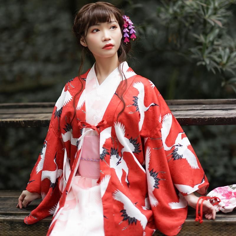 Acquistare Abbigliamento Etnico Abbigliamento Giapponese PO Cosplay Kimono  Piuma Cappotto Cappotto Cardigan Impianti Abito Convenzionale Autunno  Vintage Floral Robe Party Economico | Consegna Veloce E Qualità | It.Dhgate