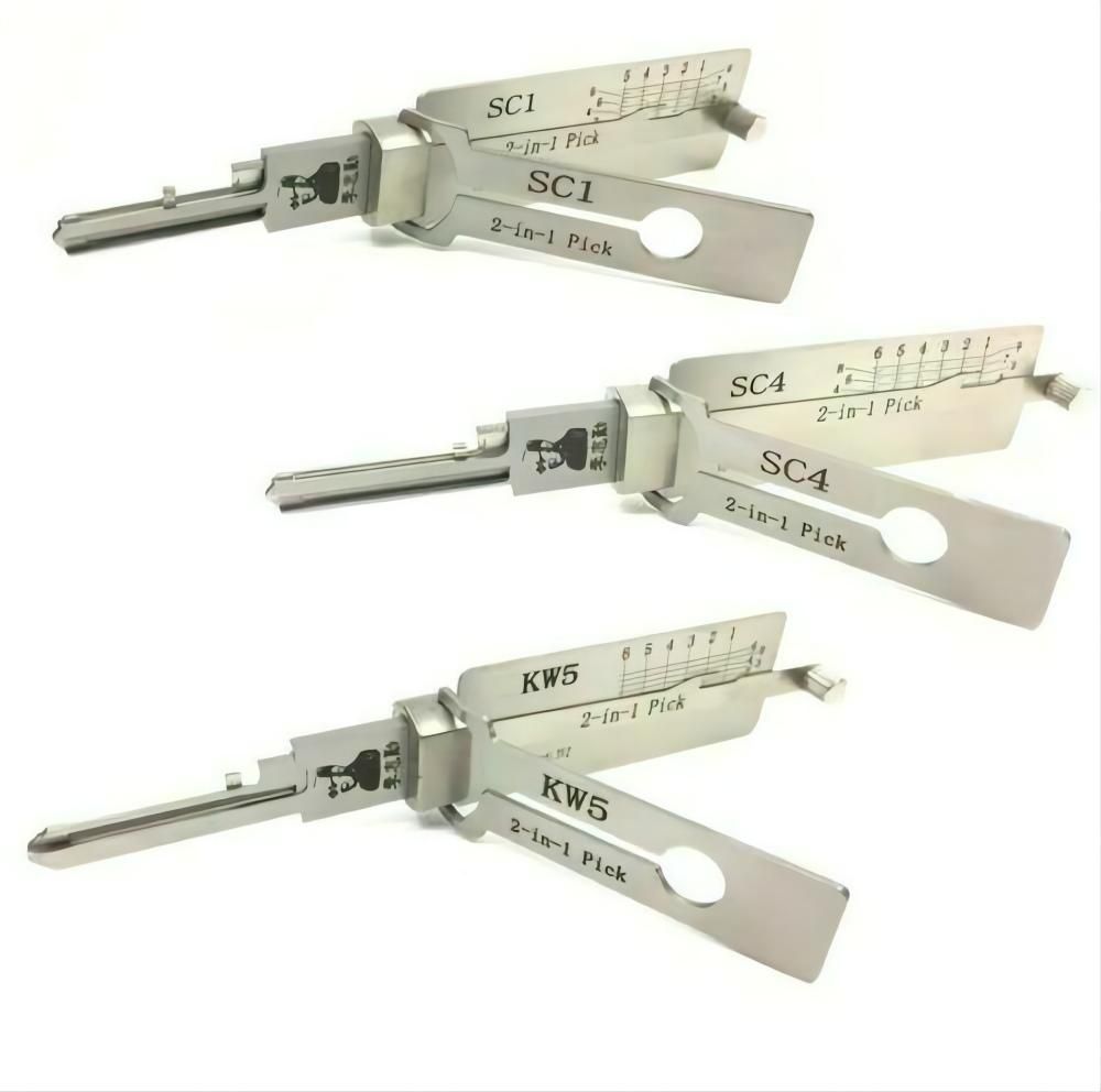 KW1, SC1, SC4, KW5, R52 Lishi Tool 2 in 1 Lock Pick and Decoder Locksmith Supplies Tools Auto Picks