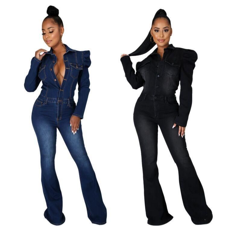 Fashion Women Plus Size Jeans Jumpsuits 