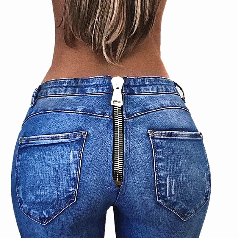 Compra Jeans Empuje Hacia Arriba Para Las Mujeres Con Cremallera Atrás Sexy  Butt Lifter NY Woman Slim Leggings Femme Lápiz Pantalones Barato | Entrega  Rápida Y Calidad | Es.Dhgate