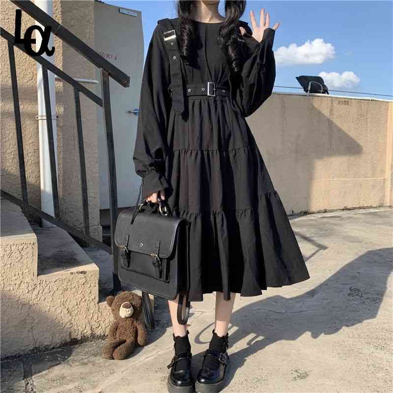 Compra Suerte Un Vestido De Estilo Gótico Mujer Centro Comercial Goth  Harajuku Emo Kawaii Vestido Gótico Punk Japonés Lindo Manga Larga Midi  Vestido Negro 210427 Barato | Entrega Rápida Y Calidad | Es.Dhgate