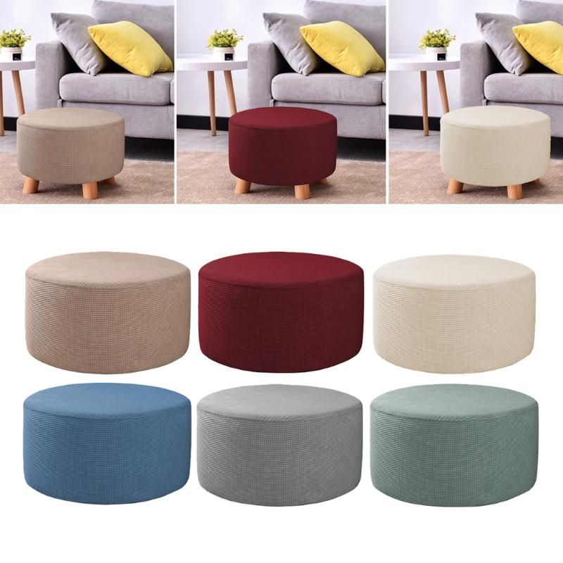 Whole And Retail Chair Covers Storage Ottoman Slipcover Protector Spandex Elastic Round Footstool Sofa Slip Cover For Foot Rest Stool Furniture From Yasuogu 18 47 Dhgate Com Round Footstool Sofa Slip Cover, Small Round Footstool Cover