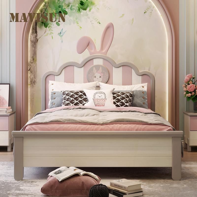 de bebé Cama para niños de madera para princesa niña moderno simple simple 1.5