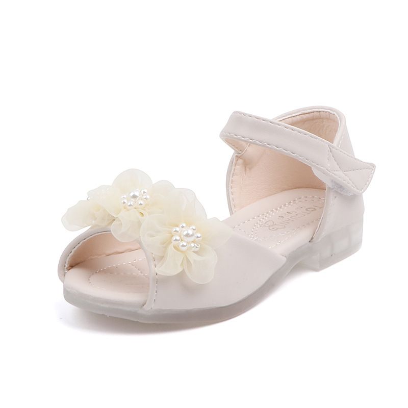 Acheter Pas Cher Enfants Toddler Chaussures Bebe Ete Petits Enfants Fleurs Avec Perles Open Toe Sandales Demi Sandales Casual Filles Soft Soft Dentelle Spondre Du 24 85 Fr Dhgate