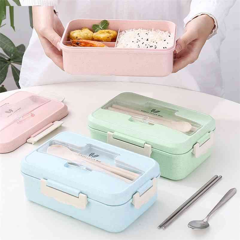 Buy Wholesale China Wheat Straw Plastic Bento Box Microwave Heated