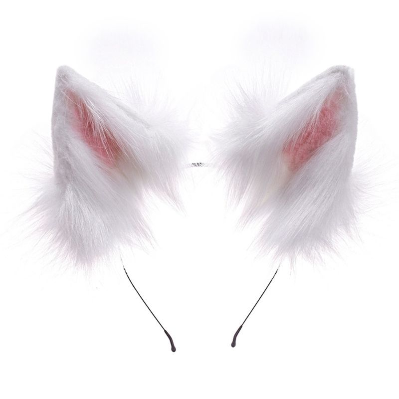 Diadema De Oreja De Lobo Hecha A Mano De Simulación De Anima Diadema De Oreja De Lobo Hecha A Mano De Simulación De Anima