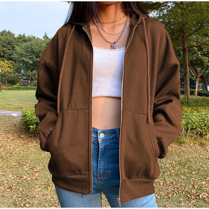 brandy brown zip up moletom com capuz