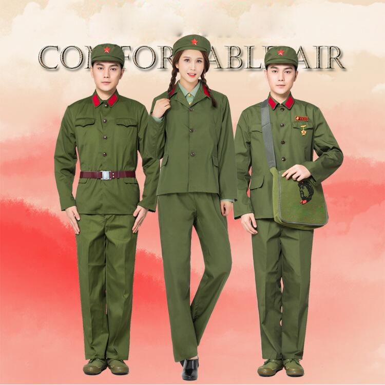 tweede Conventie een vergoeding Vietnam oorlog leger uniform oude militaire kleding fotografie rood leger  bevrijding prestaties culturele revolutie kostuum vrouw