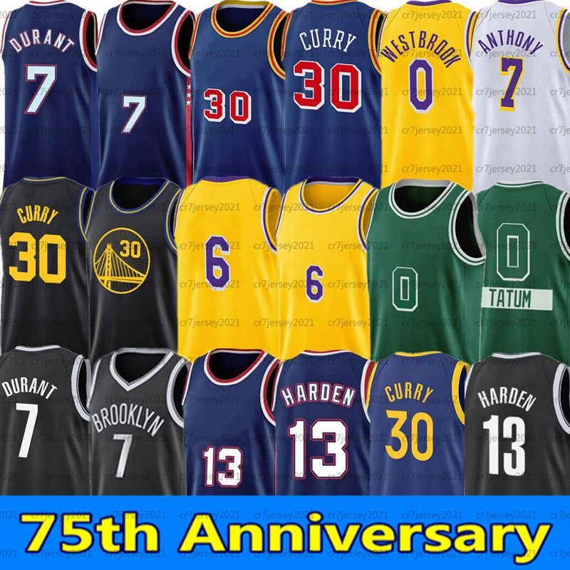 Best And Cheapest Basketball Jerseys 75th Anniversary Embroidery