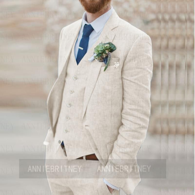 Compra Trajes Para Hombres Blazers Hecho A Medida Moda Para Hombre Traje  Jacket Chaleco Pantalones 3 Piezas Set Slim Fit Beige Beach Party Body Man  Groom TUXEDO B Barato | Entrega Rápida