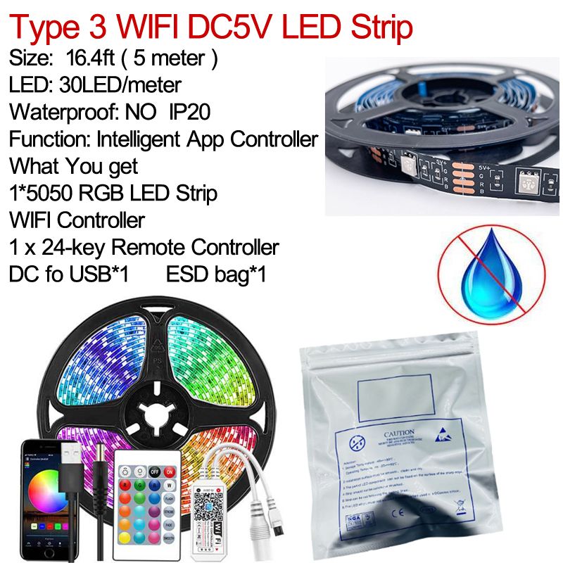 IP20 WIFI-controller-16.4FT LED-strip