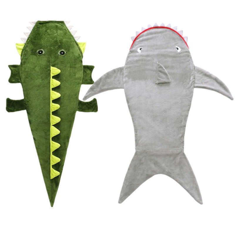 3D Cartoon Shark Crocodile Tail Soft Blanket Cartoon Animal Flannel Sleeping Bag For Kids Newborn Baby Infants Envelope Sleeping H1019 3D Cartoon Shark Crocodile Tail Soft Blanket Cartoon Animal Flannel Sleeping Bag For Kids Newborn Baby Infants Envelope Sleeping H1019