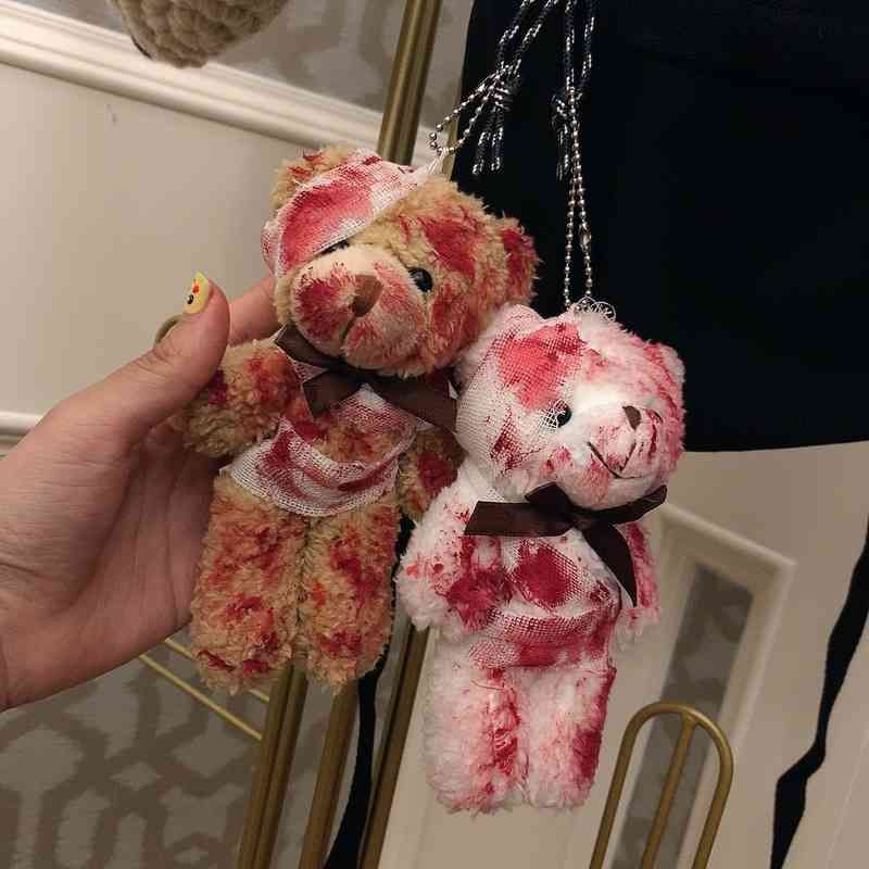 Halloween Injured Toys Gloomy Bear Keychain Stuffed Plush Doll Bags Pendant Gift For Cool Girls Boys Gothic Occasion Best Quality And Cheapest Price Dhgate Com