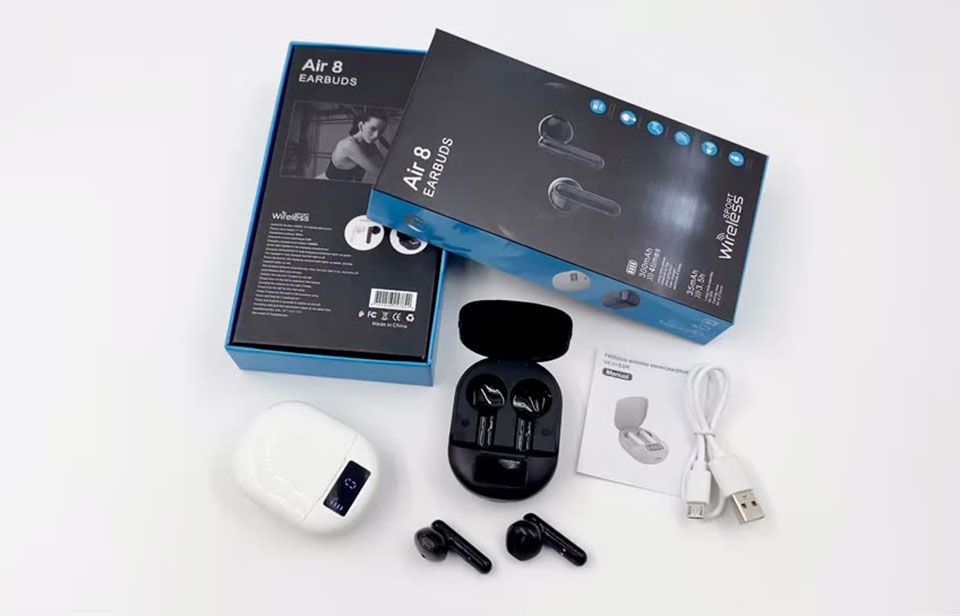 Air8 TWS Earphones Bluetooth 5.0 