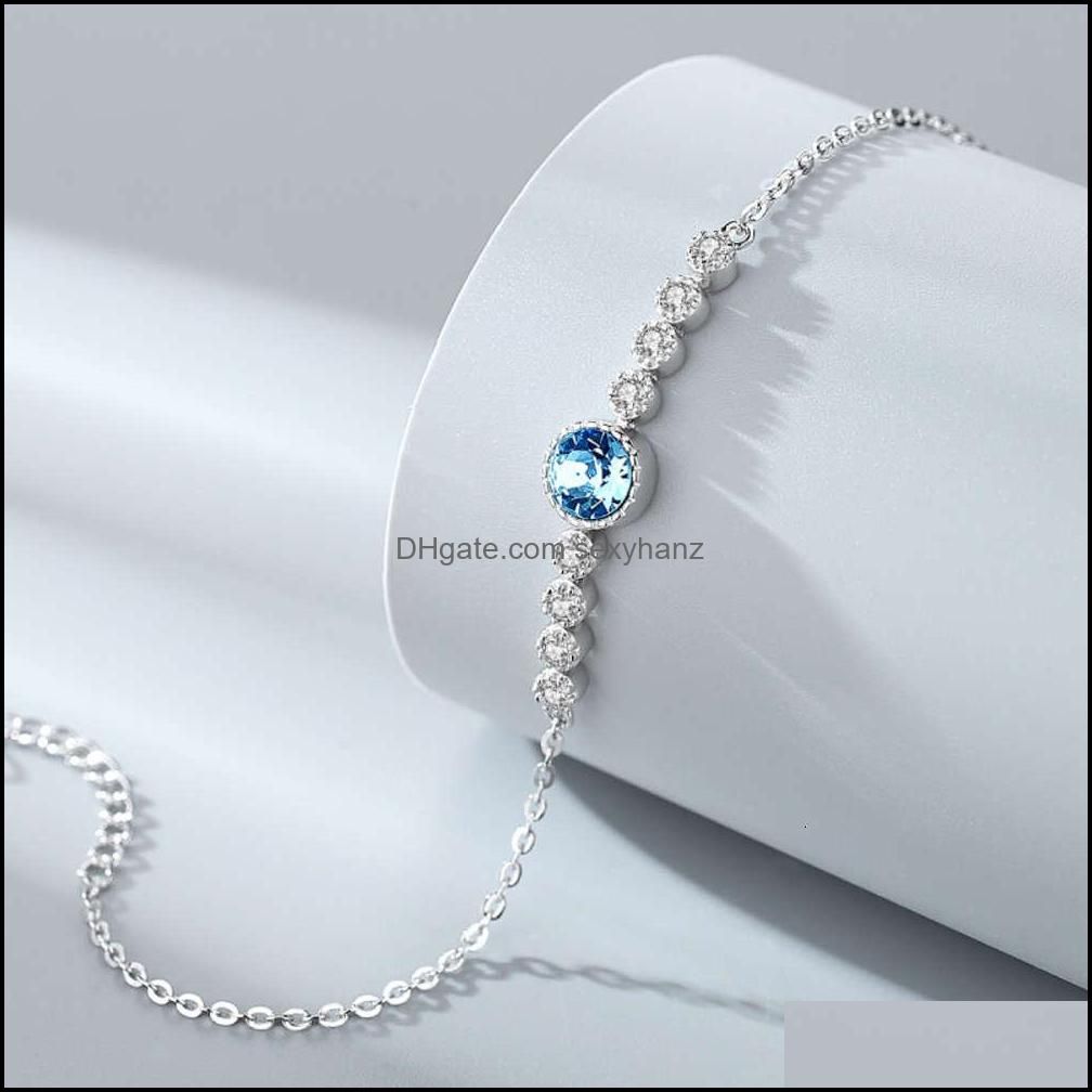 Ny Blue Crystal-925 Silver