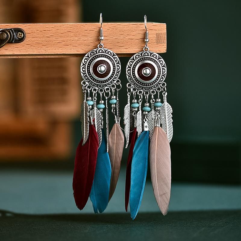 entes Exagerados Estilo Étnico Pendientes De Borla De Aleación Para Mujeres entes Exagerados Estilo Étnico Pendientes De Borla De Aleación Para Mujeres