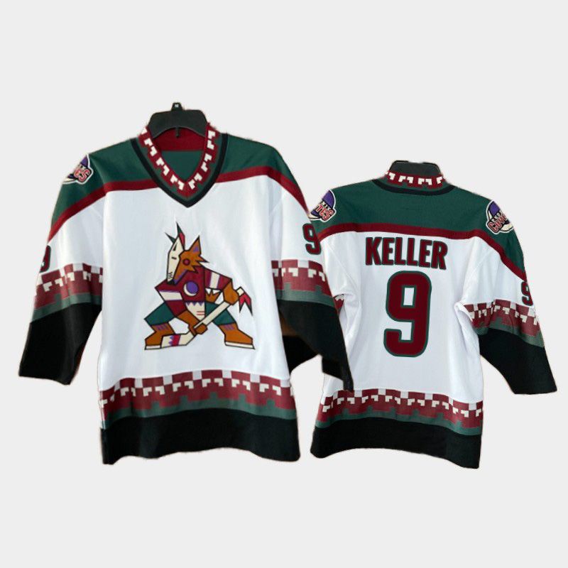 Clayton Keller 9 Arizona Coyotes 2023 All-Star Game Jersey White Equipment  - Bluefink