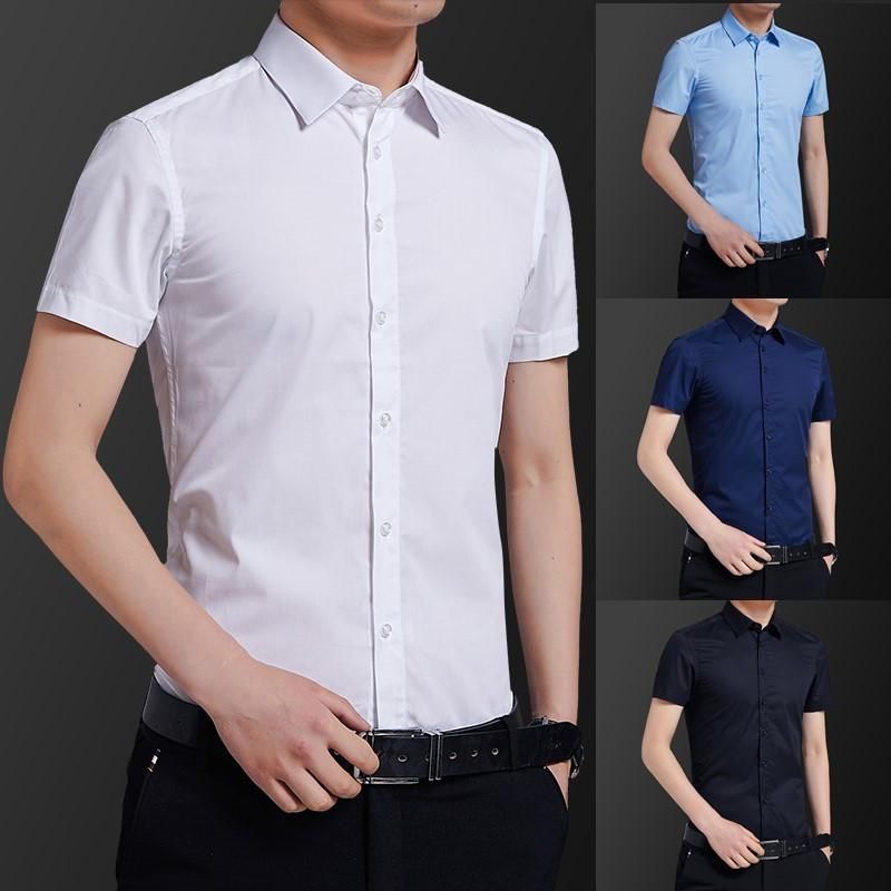 Compra Camisas Casuales Para Hombres 2021 Gran Tendencia Simple Camisa  Simple Hombre Hermoso Slim Collar Top Con Negocio Barato | Entrega Rápida Y  Calidad | Es.Dhgate
