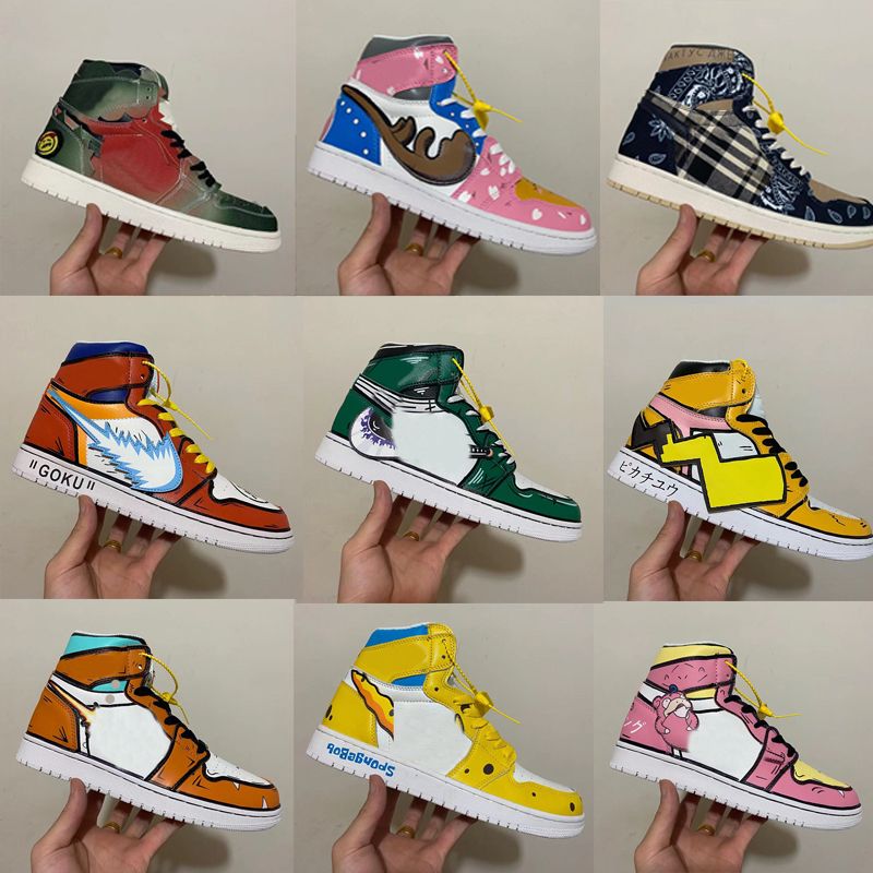 Acheter DIY FANS Jumpman 1 Chaussures De Basketball Naruto One ... Acheter DIY FANS Jumpman 1 Chaussures De Basketball Naruto One ...