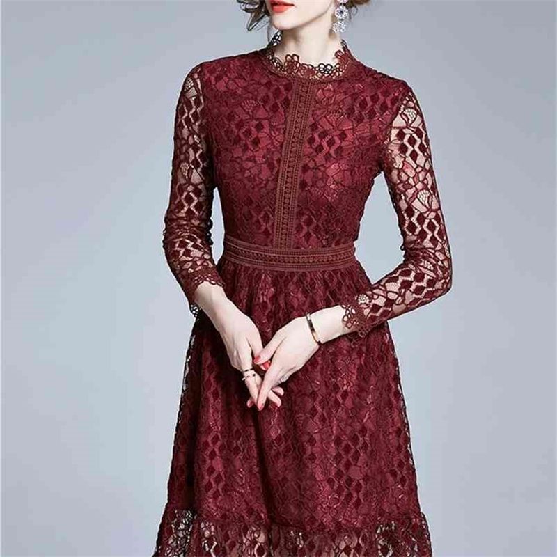 lace embroidered sling irregular dress