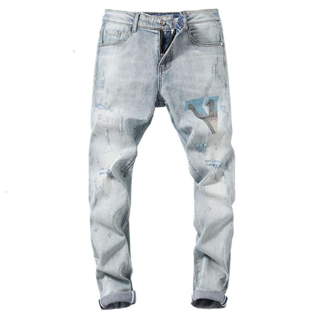 Compra Marca Retro Hombres Diseñador Jeans Motocicleta Straight Motocicleta  Pantalones Denim Pantalones Personalidad Patrón Clásico Luz Azul Hip Hop  Pantalones Largos Barato | Entrega Rápida Y Calidad | Es.Dhgate